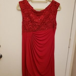 Connected Apparel Size 12 Red Dress